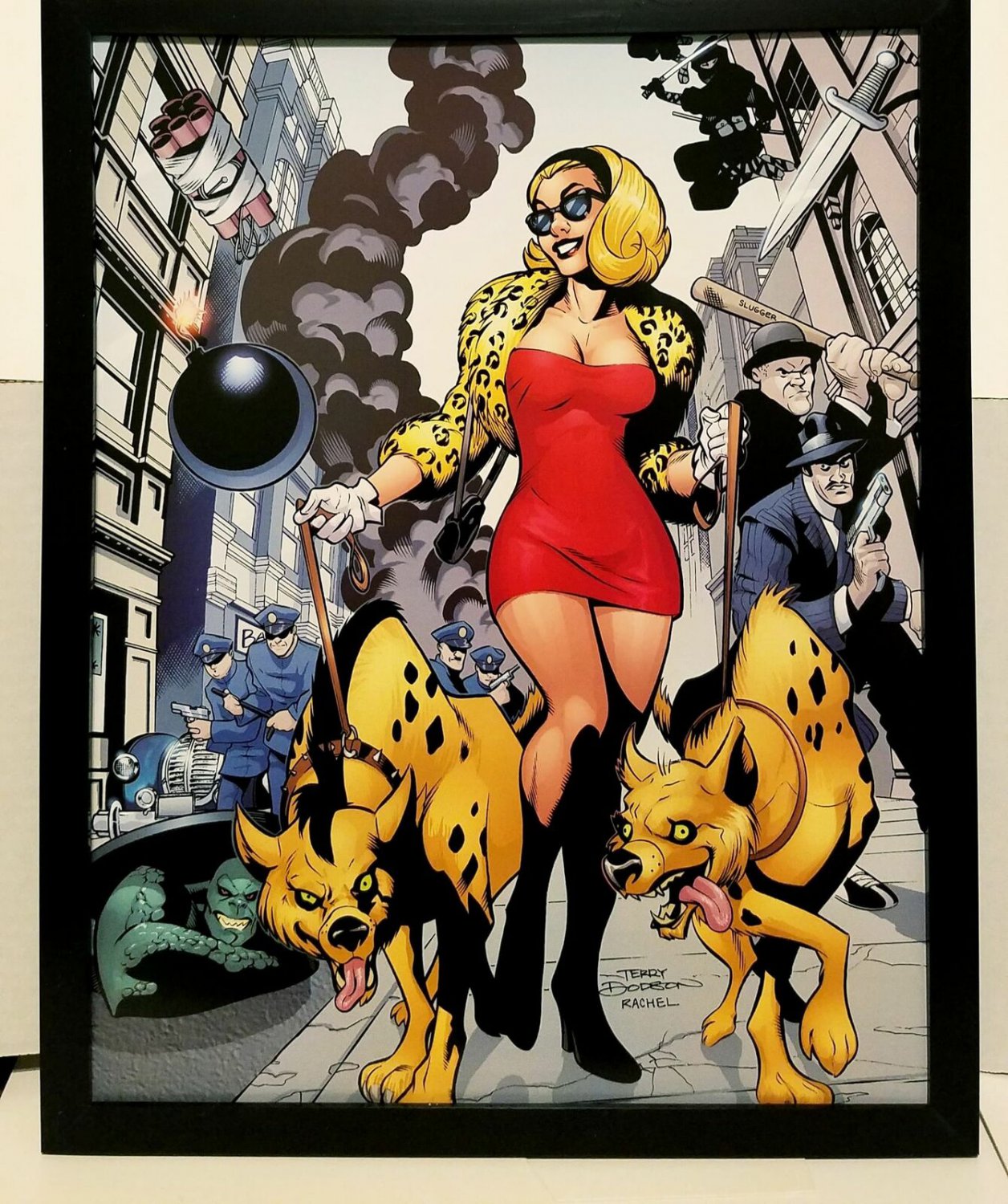 Harley Quinn by Terry Dodson 11x14 FRAMED DC Comics Art Print Poster