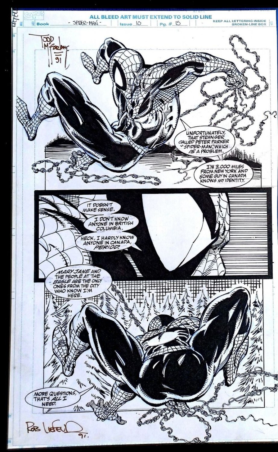 Spider-Man #10 pg. 15 by Todd McFarlane 11x17 FRAMED Original Art Print Comic Po