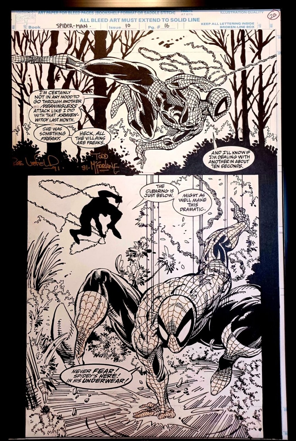 Spider-Man #10 pg. 16 by Todd McFarlane 11x17 FRAMED Original Art Print Comic Po