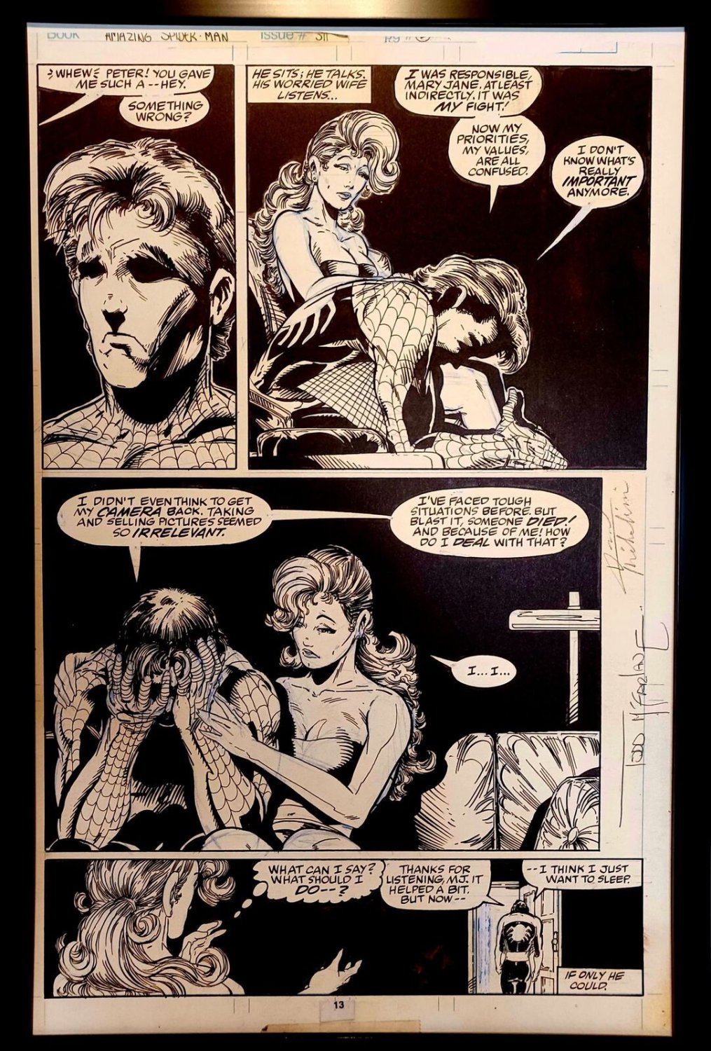 Amazing Spider-Man #311 pg. 9 by Todd McFarlane 11x17 FRAMED Original Art Print