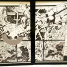 Uncanny X-Men #268 pg. 2 & 3 by Jim Lee Set of 2 11x17 FRAMED Original Art Poste