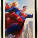 Supergirl & Superman by Stanley Artgerm Lau FRAMED 12x16 Art Print DC Comics Pos