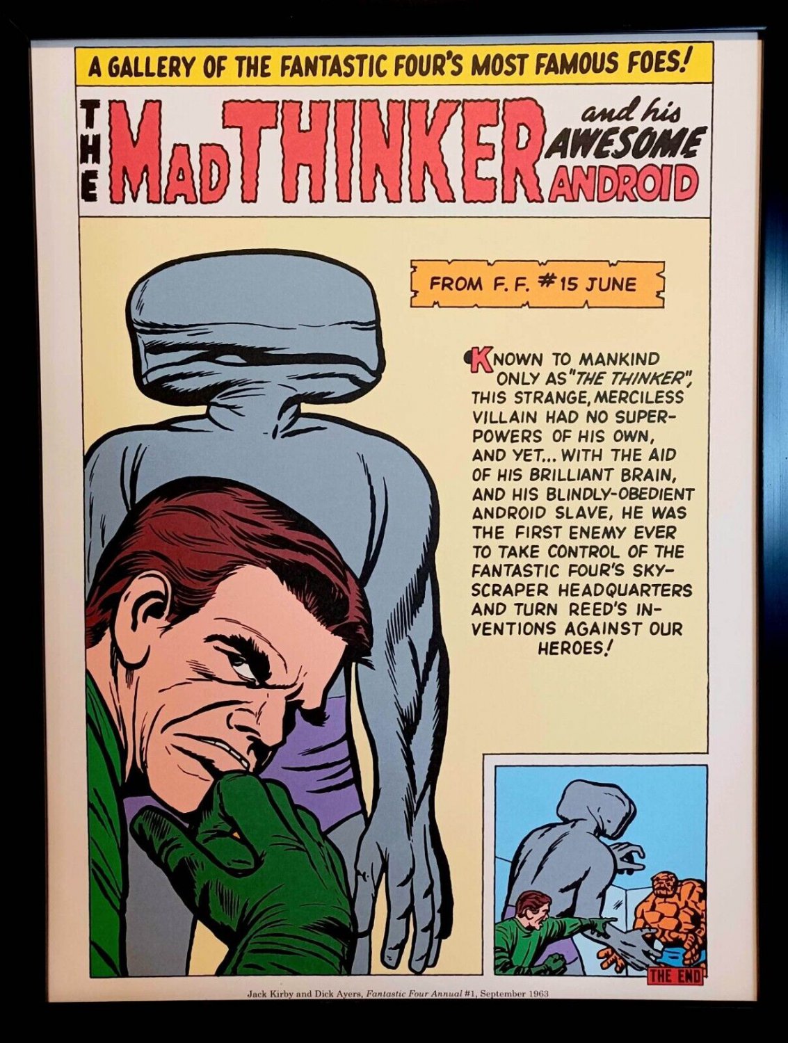 Mad Thinker by Jack Kirby 9x12 FRAMED Marvel Comics Vintage Art Print Poster