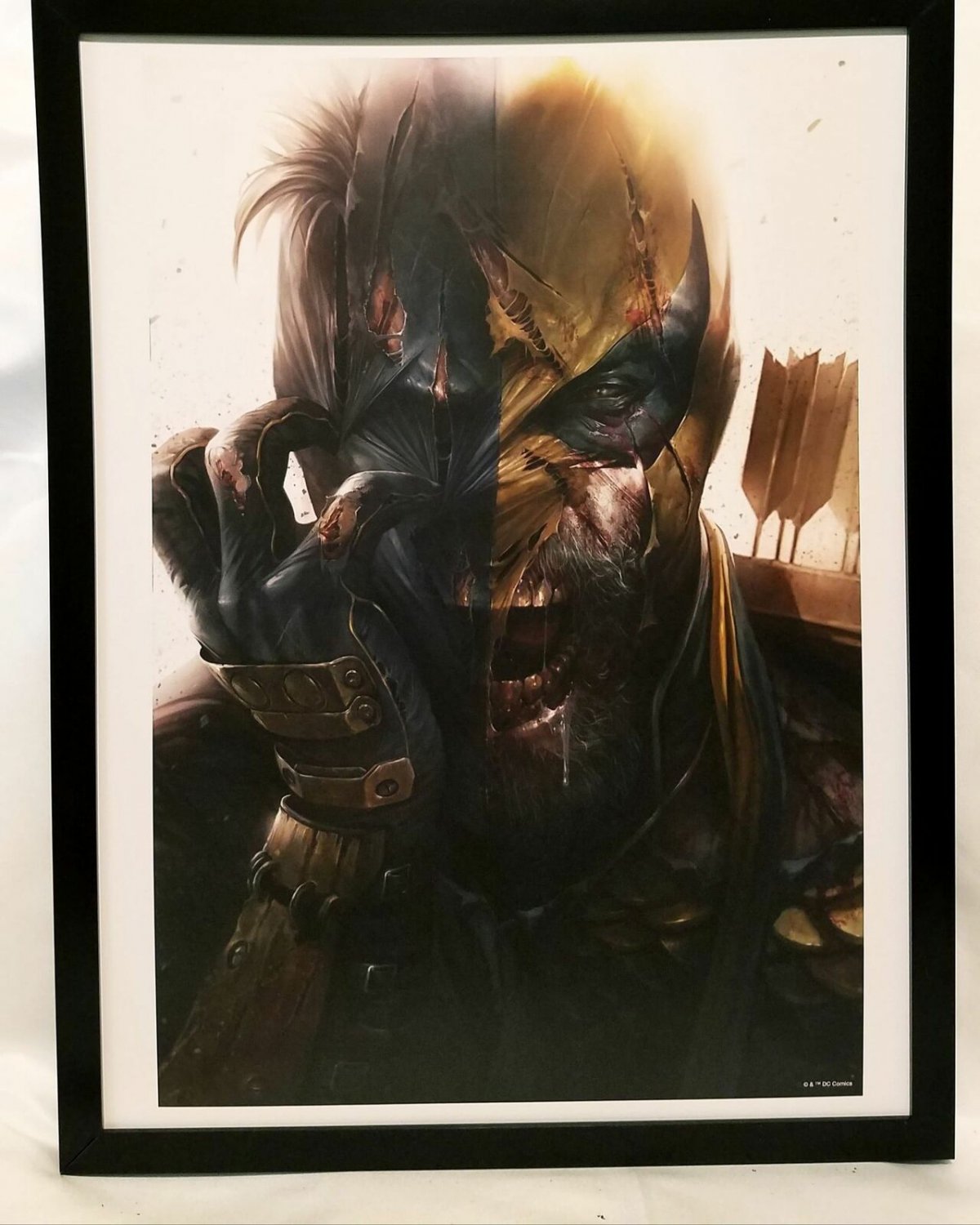 Deathstroke Zombie DCeased by Francesco Mattina FRAMED 12x16 Art Print Poster DC