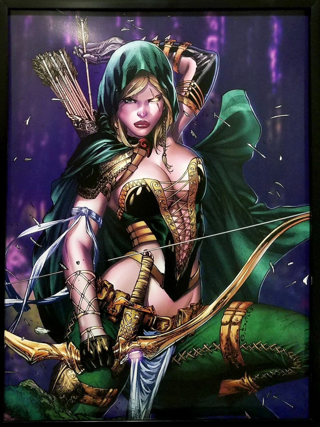 Robyn Hood by Eric Basaldua 12x16 FRAMED Art Print Zenescope Grimm Fairy Tales C