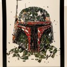 Star Wars Identities Boba Fett by Louis Hebert 9x12 FRAMED Art Print Movie Poste