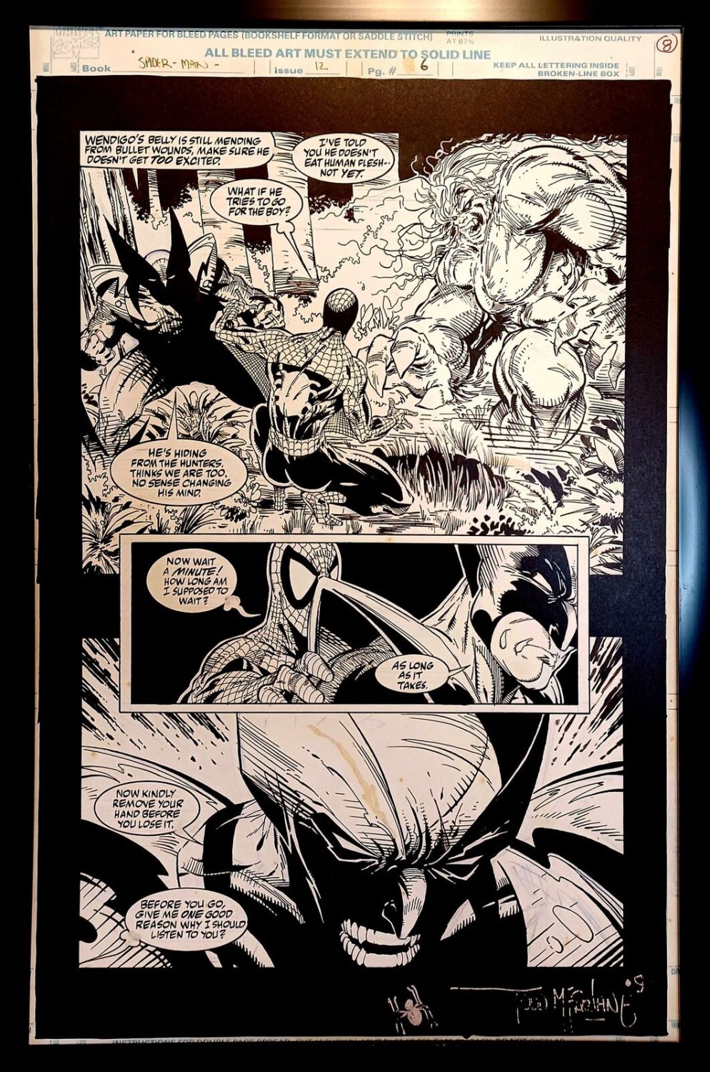 Spider-Man #12 pg. 6 by Todd McFarlane 11x17 FRAMED Original Art Print Comic Pos