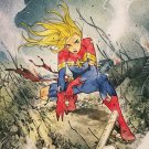 Captain Marvel by Peach Momoko 9.5x14.25 Art Print Marvel Comics Poster