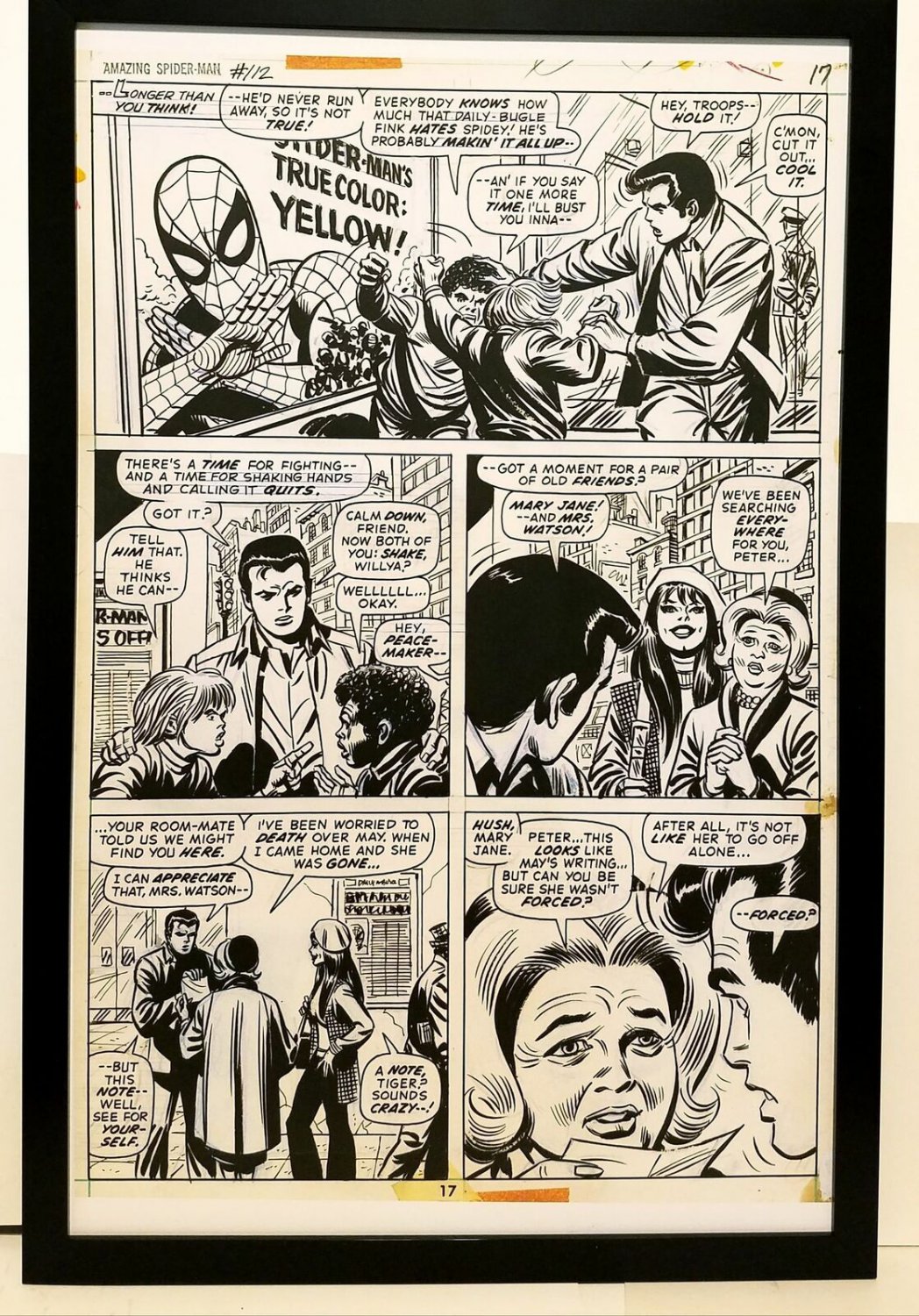 Amazing Spider-Man #112 pg. 17 by John Romita 11x17 FRAMED Original Art Print Ma