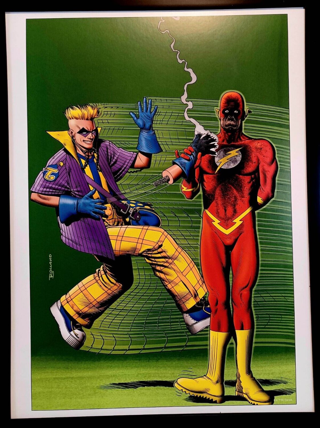 Flash vs. Trickster by Brian Bolland FRAMED 12x16 Art Print DC Comics Poster