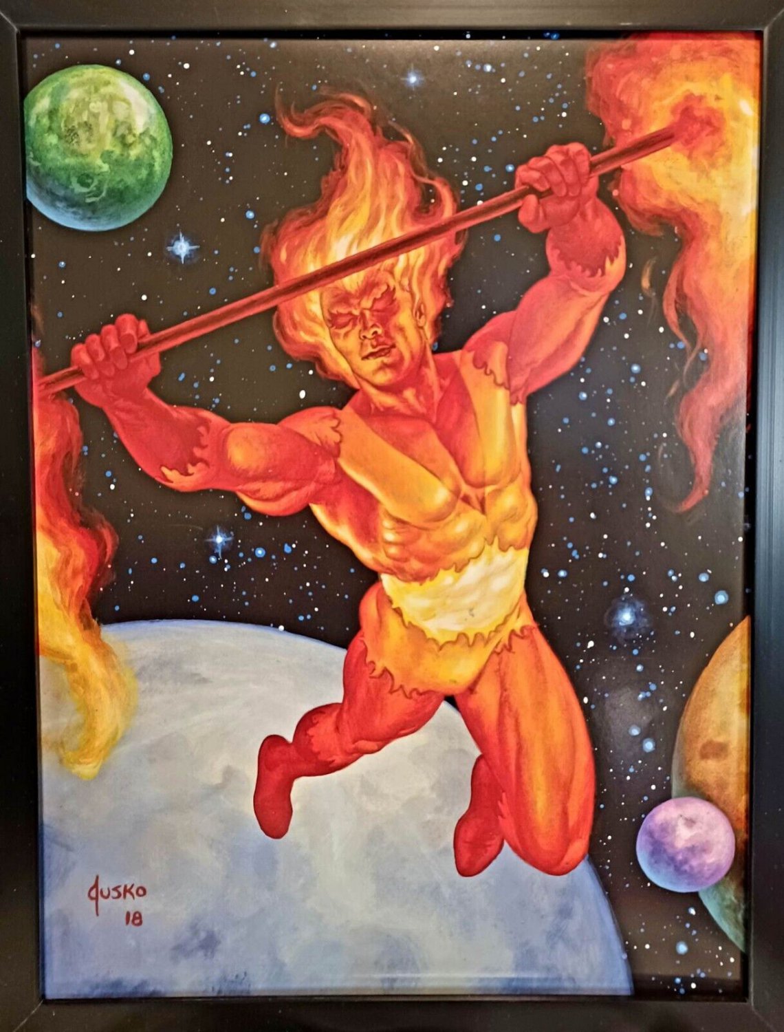 Firelord Marvel Masterpieces by Joe Jusko 9x12 FRAMED Comics Art Print Poster