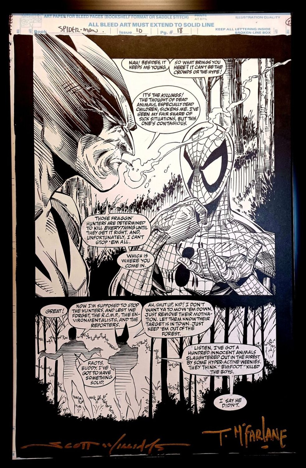 Spider-Man #10 pg. 18 by Todd McFarlane 11x17 FRAMED Original Art Print Comic Po