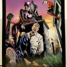 Catwoman & Harley Quinn by Staz Johnson 11x14 FRAMED DC Comics Art Print Poster
