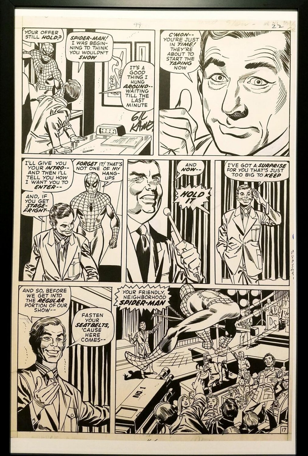 Amazing Spider-Man #99 pg. 17 Johnny Carson 11x17 FRAMED Original Art Poster Mar