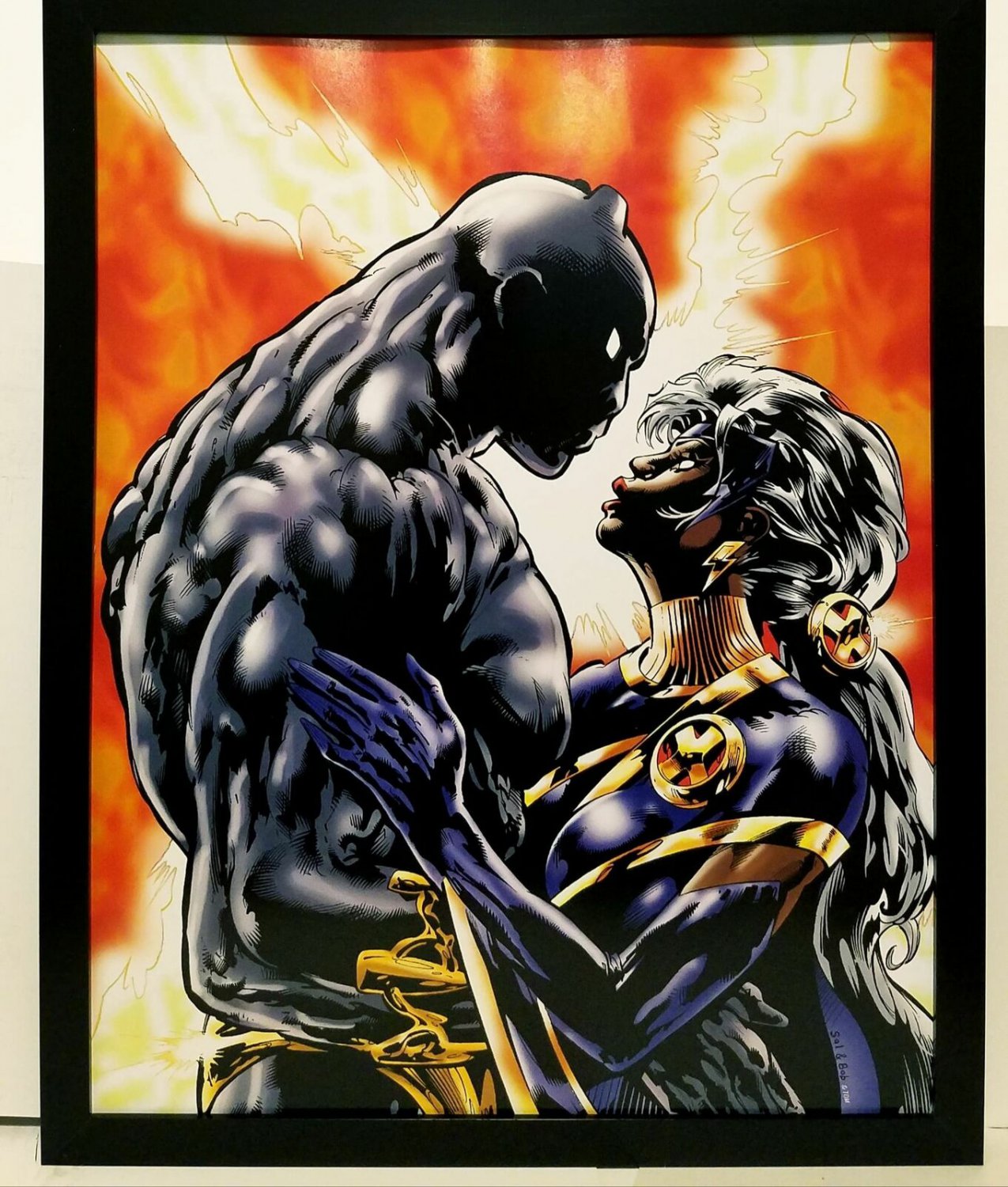 Black Panther Storm by Sal Velluto 11x14 FRAMED Marvel Comics Art Print Poster