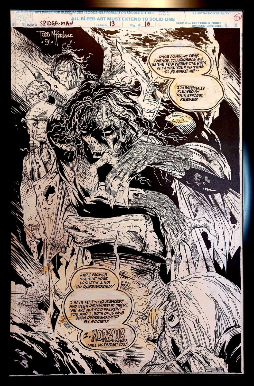 Spider-Man #13 pg. 10 by Todd McFarlane 11x17 FRAMED Original Art Print Comic Po