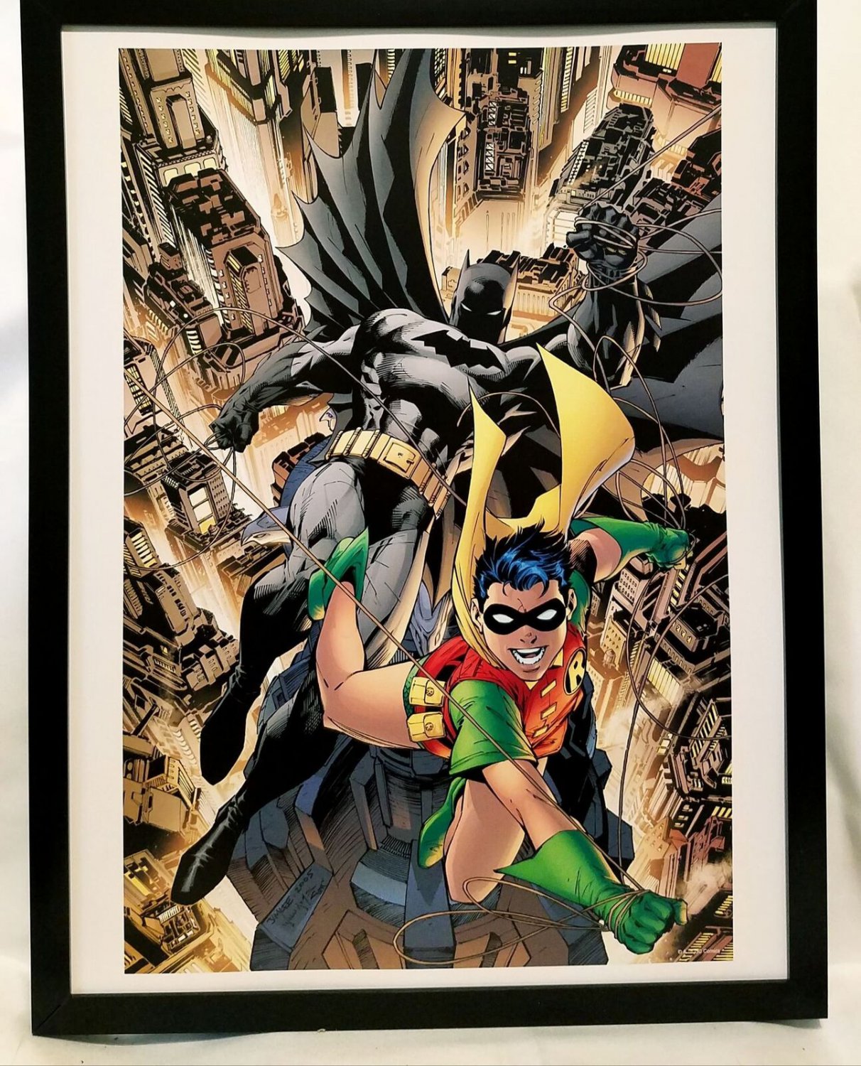 All Star Batman And Robin By Jim Lee Framed 12x16 Art Print Dc Comics Poster