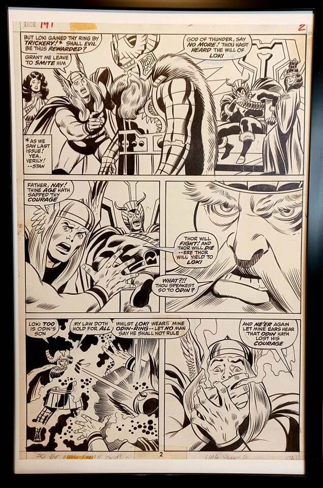 Mighty Thor #191 pg. 2 by John Buscema 11x17 FRAMED Original Art Print Marvel Co