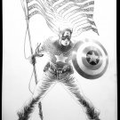 Captain America #25 by Steve McNiven 11x17 FRAMED Original Art Poster Marvel Com