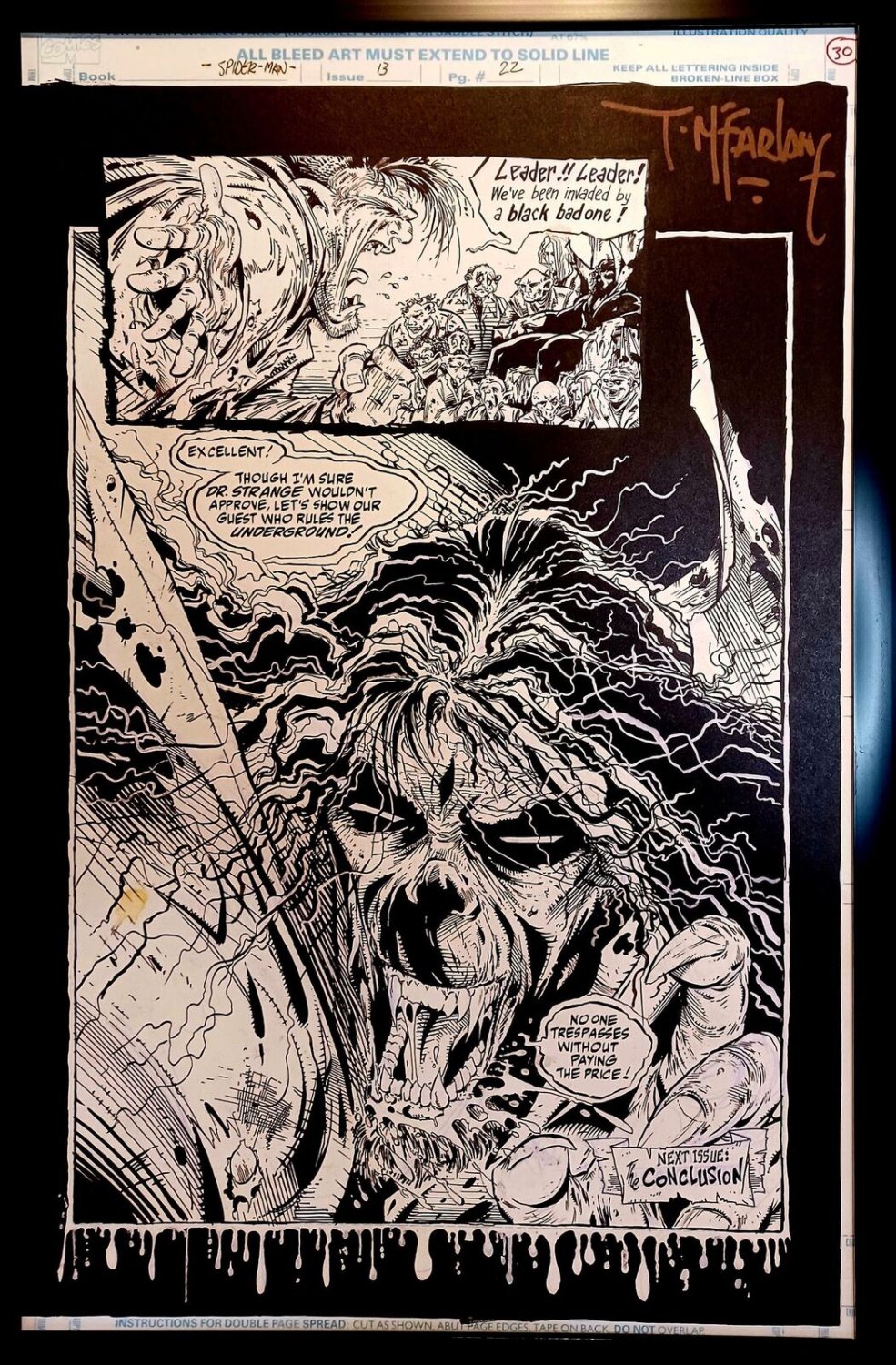 Spider-Man #13 pg. 22 by Todd McFarlane 11x17 FRAMED Original Art Print Comic Po