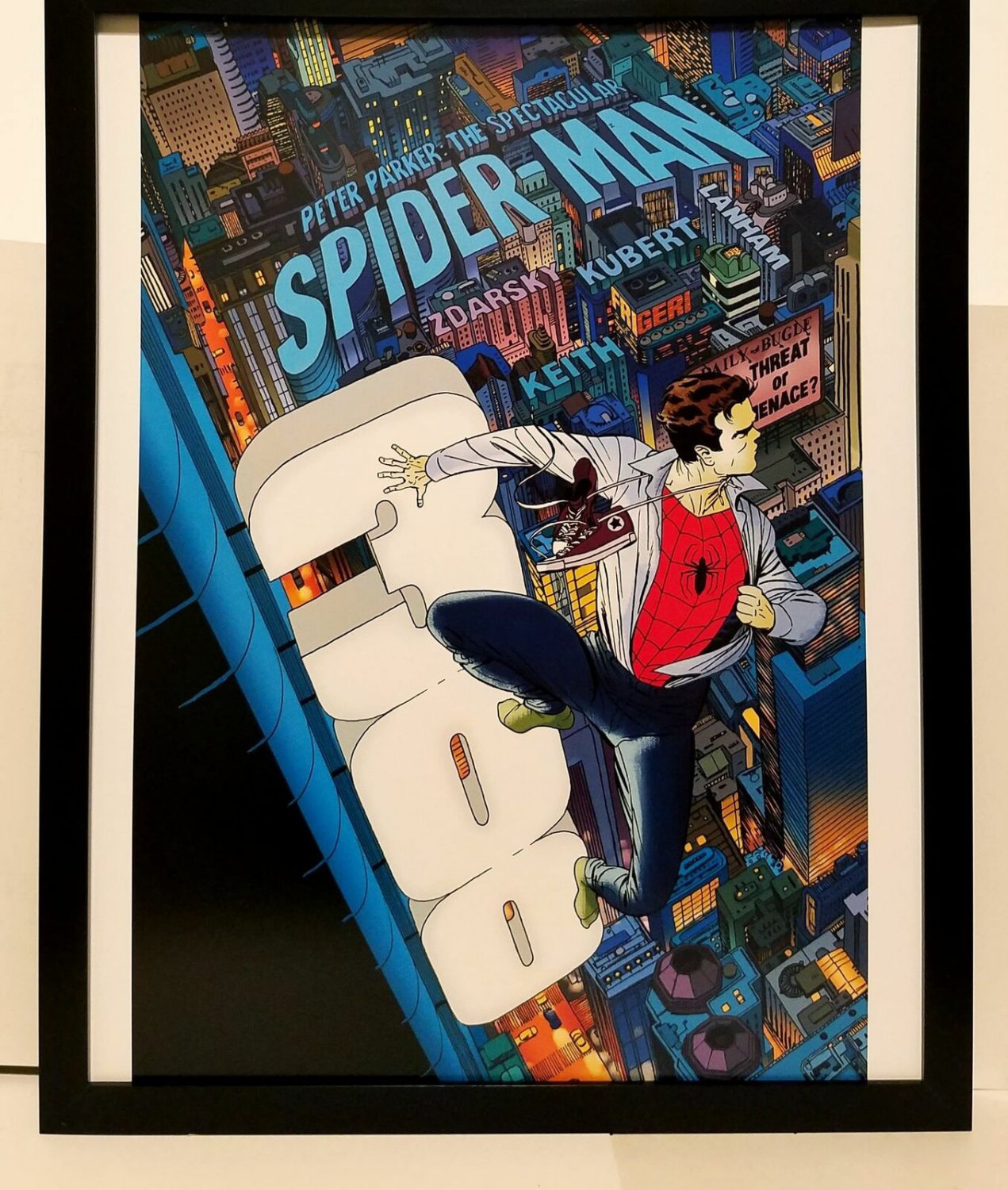 Spectacular Spider-Man by Marcos Martin 11x14 FRAMED Marvel Comics Art Print Pos