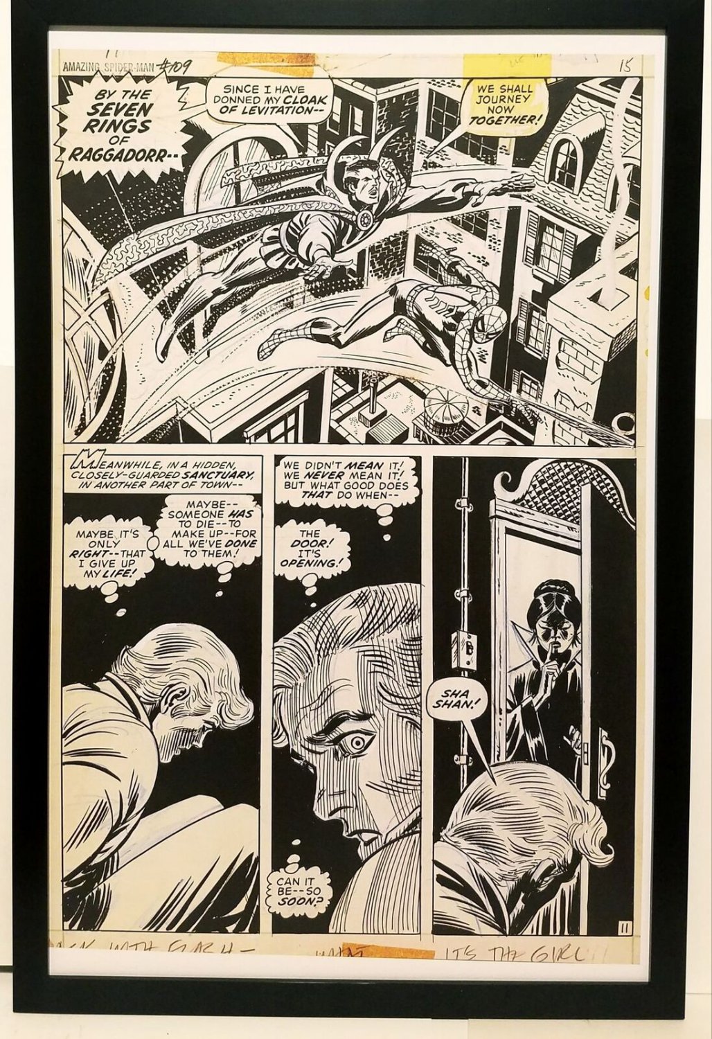 Amazing Spider-Man #109 pg. 11 John Romita 11x17 FRAMED Original Art Print Marve