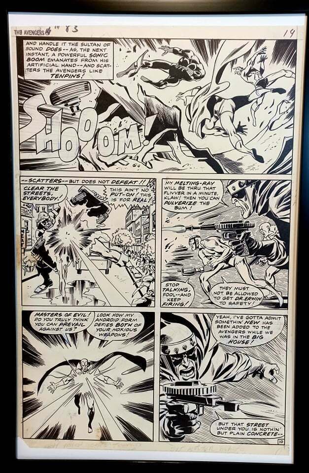 Avengers #83 pg. 10 by John Buscema 11x17 FRAMED Original Art Print Marvel Comic
