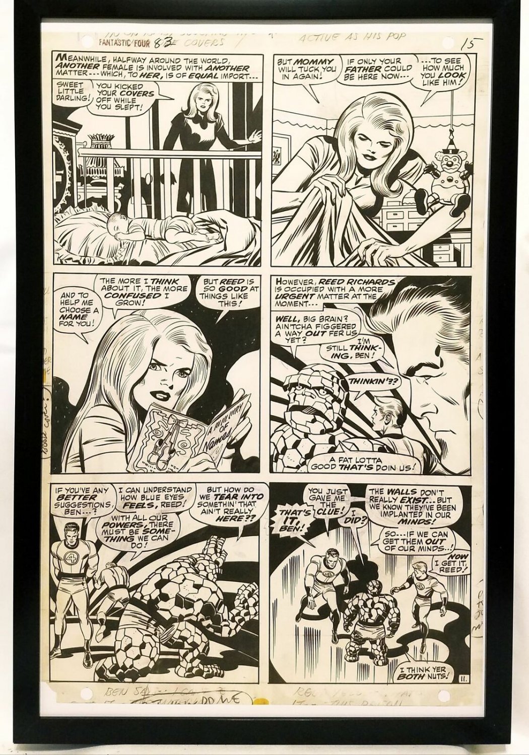 Fantastic Four #83 pg. 11 by Jack Kirby 11x17 FRAMED Original Art Poster Marvel