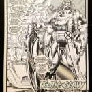 X-Men #8 pg. 2 Bishop Storm Jim Lee 11x17 FRAMED Original Art Poster Marvel Comi