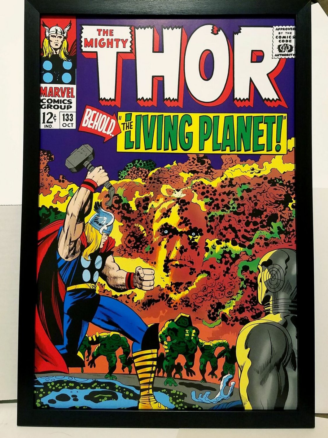 Mighty Thor #133 by Jack Kirby 12x18 FRAMED Marvel Comics Vintage Art Print Post