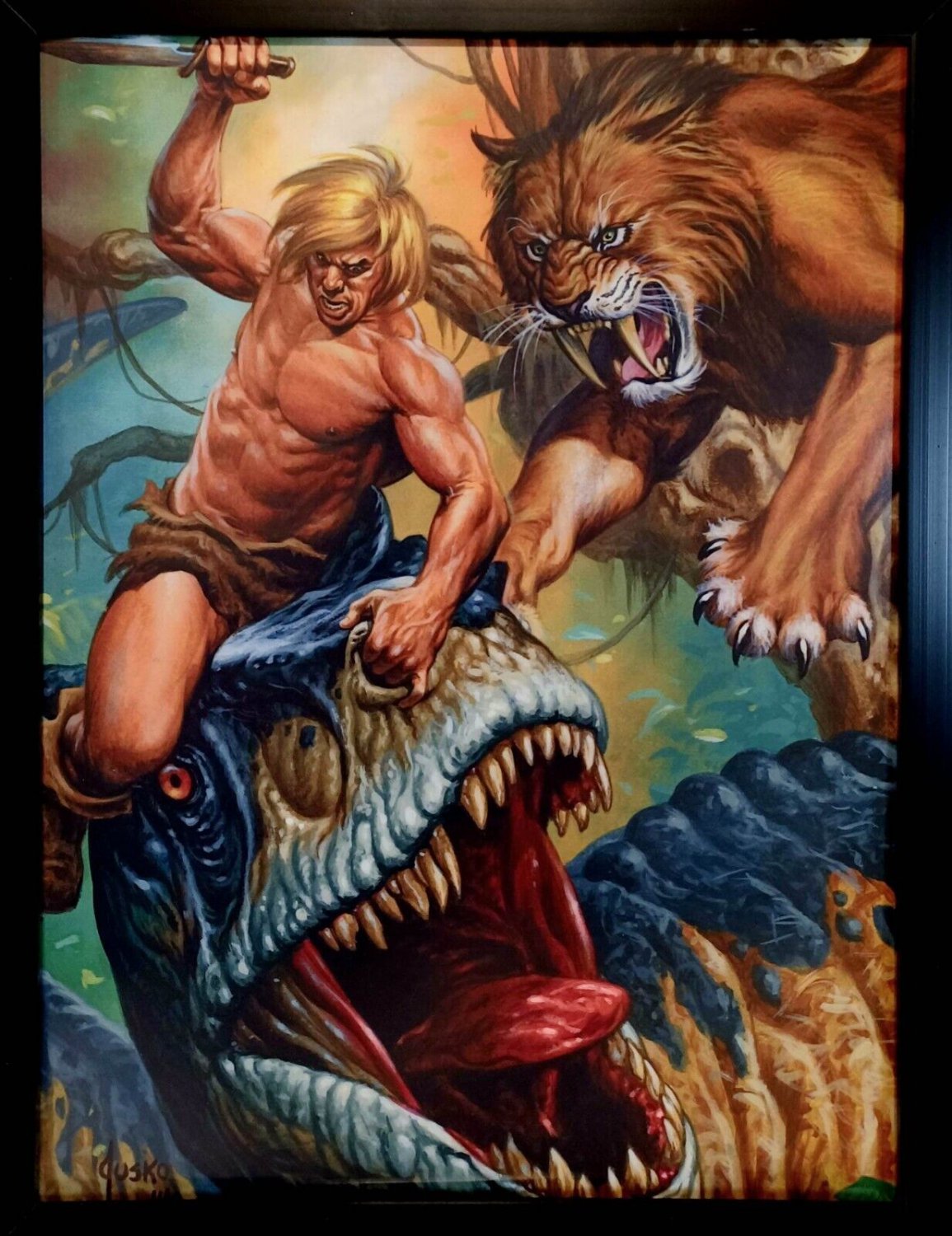 Ka-Zar Marvel Masterpieces by Joe Jusko 9x12 FRAMED Marvel Comics Art Print