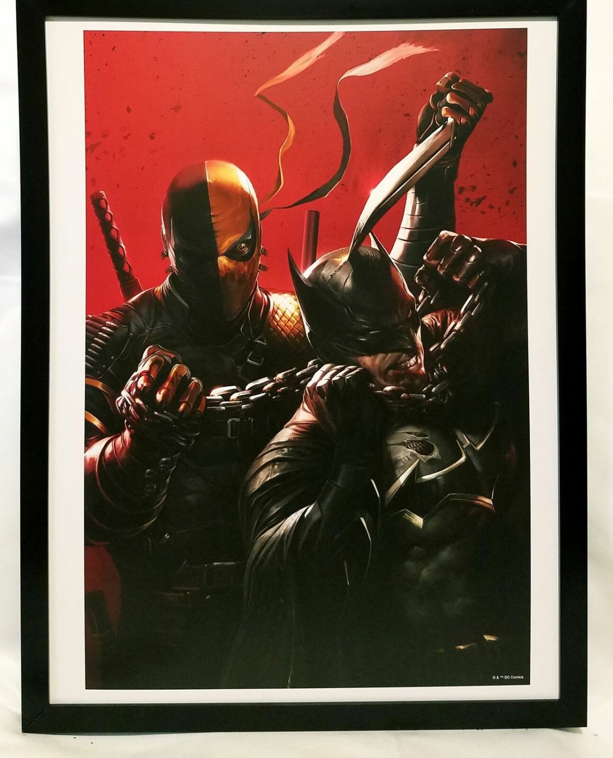 Batman vs Deathstroke by Francesco Mattina FRAMED 12x16 Art Print DC Comics Post