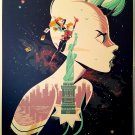 Captain Marvel by Glen Brogan MONDO 11x16 Art Poster Print Marvel Comics Ms