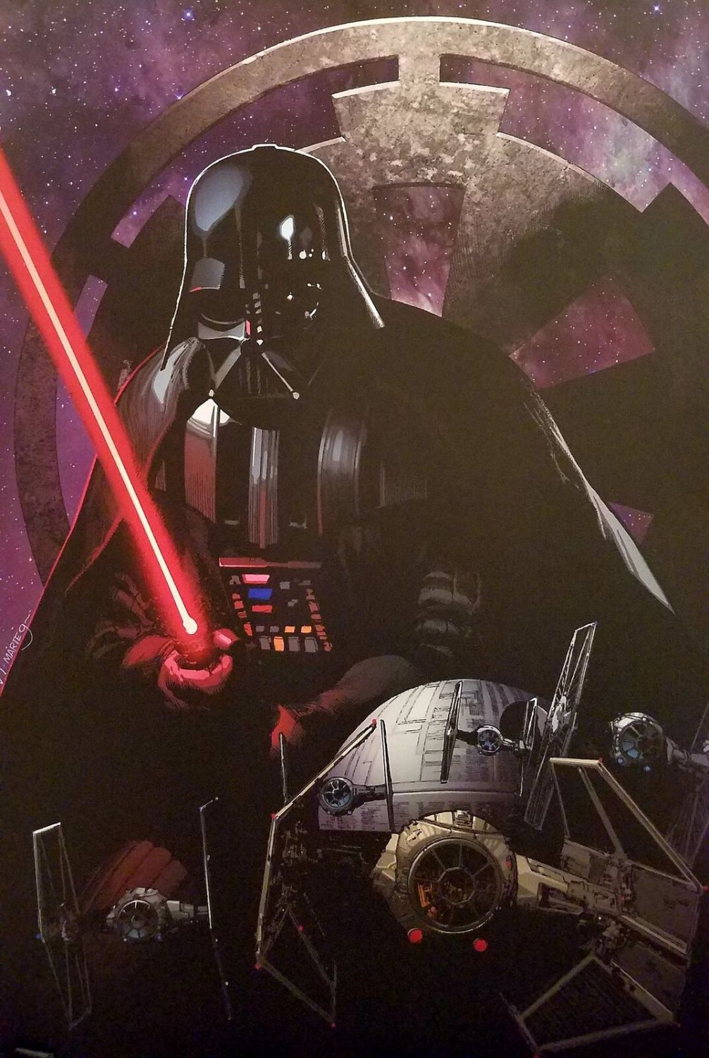 Star Wars Darth Vader by Leinil Francis Yu 11x16 Art Poster Print Marvel Comics