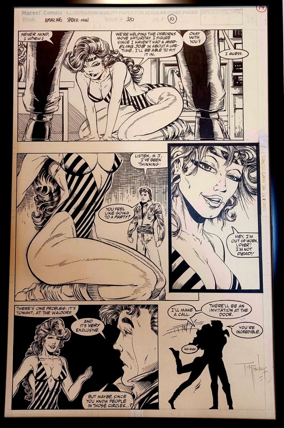 Amazing Spider-Man #320 pg. 10 by Todd McFarlane 11x17 FRAMED Original Art Print
