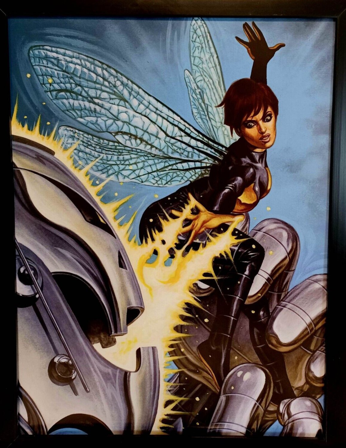 Wasp Marvel Masterpieces by Joe Jusko 9x12 FRAMED Comics Art Print Poster
