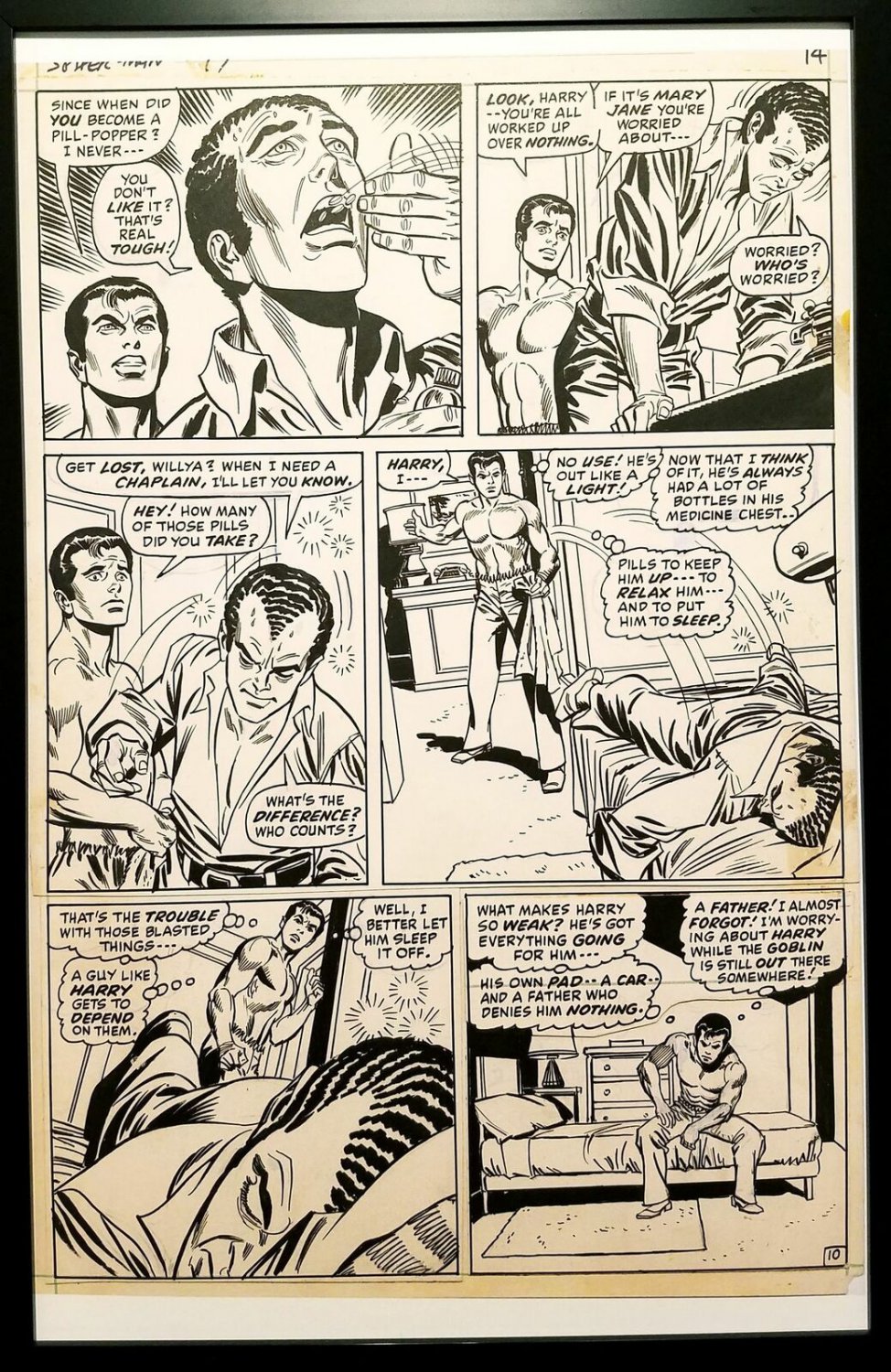 Amazing Spider-Man #97 pg. 10 Gil Kane 11x17 FRAMED Original Art Poster Marvel C