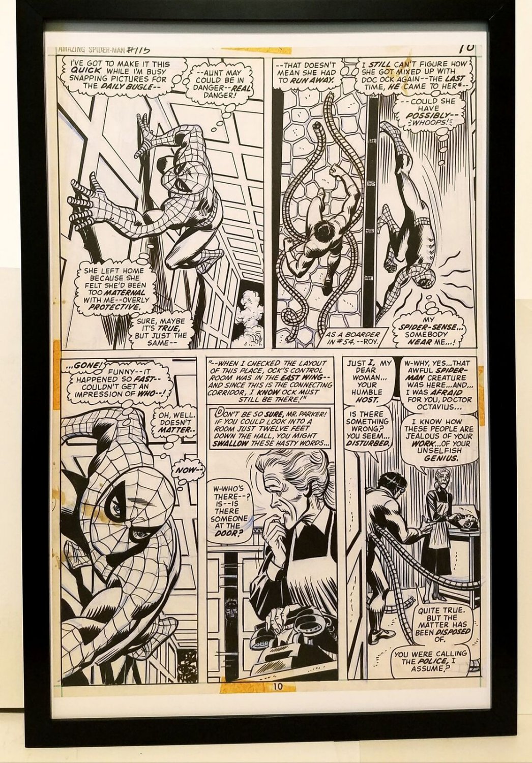 Amazing Spider-Man #115 pg. 10 John Romita 11x17 FRAMED Original Art Poster Marv