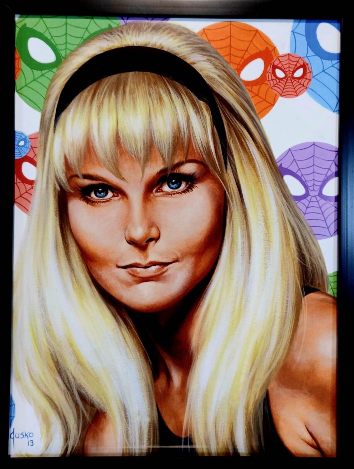 Gwen Stacy Marvel Masterpieces by Joe Jusko 9x12 FRAMED Marvel Comics ...