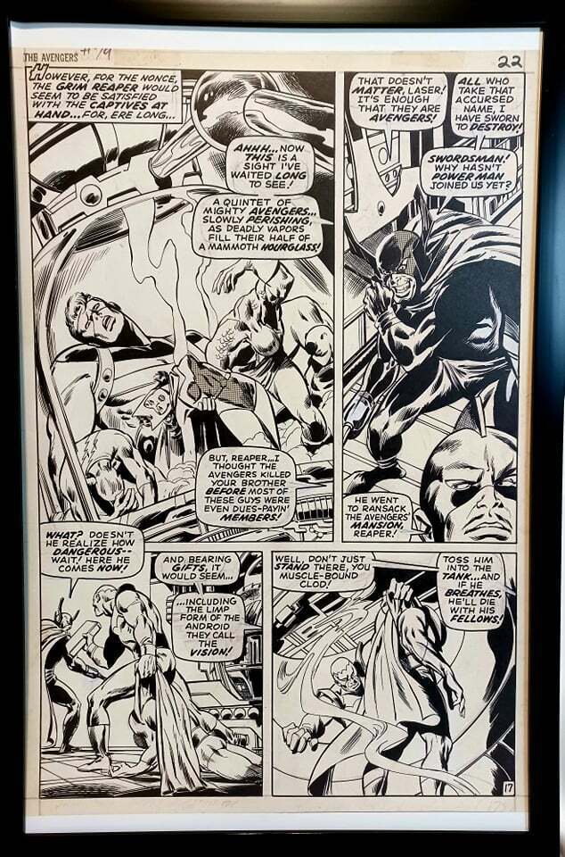 Avengers #79 pg. 17 by John Buscema 11x17 FRAMED Original Art Print Marvel Comic
