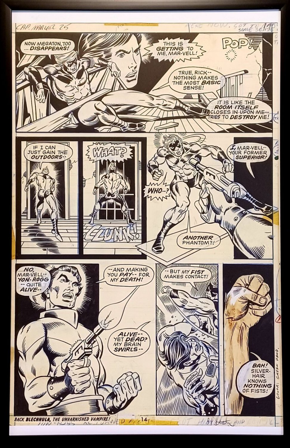 Captain Marvel #25 pg. 14 by Jim Starlin 11x17 FRAMED Original Art Print Comic P