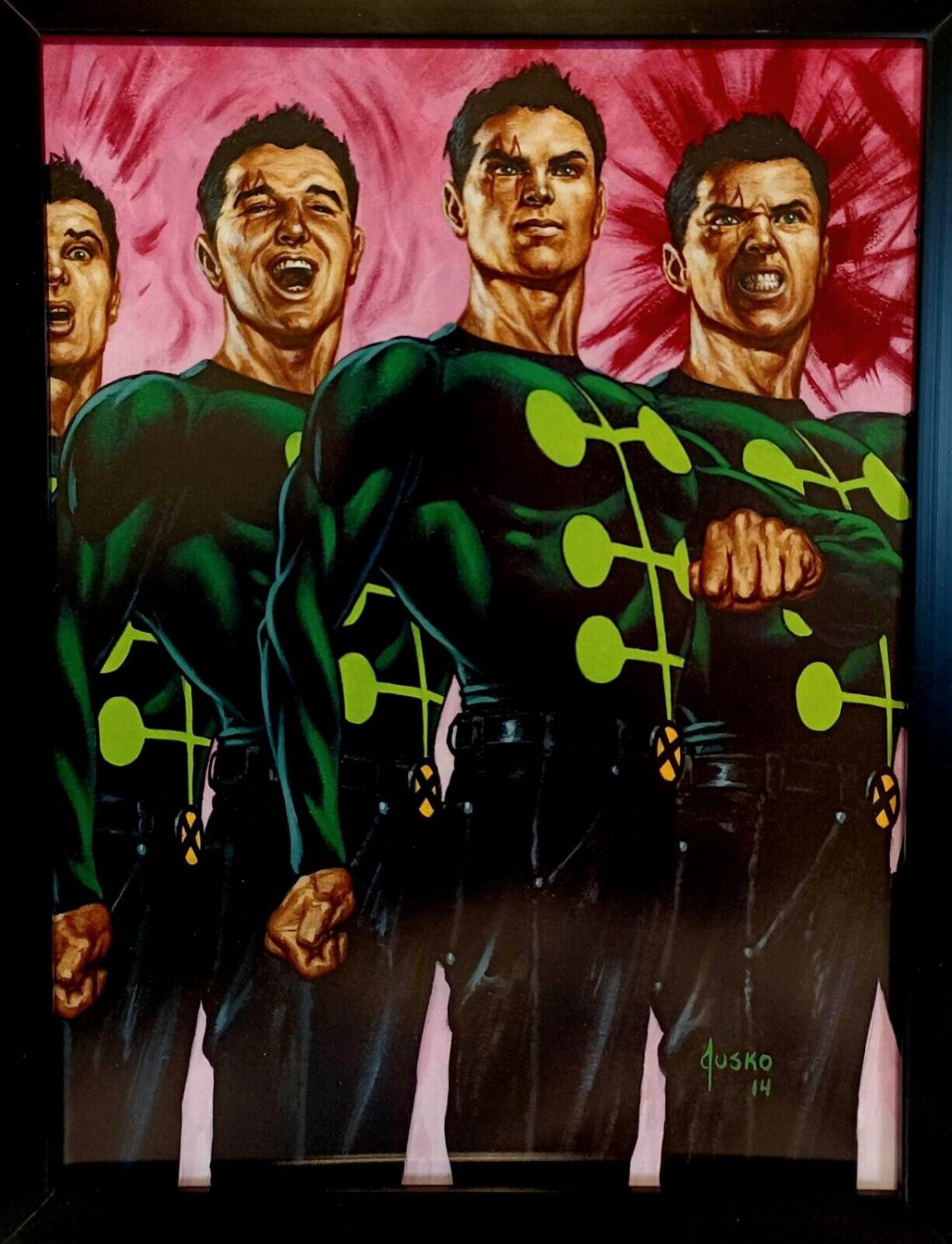 Multiple Man Marvel Masterpieces by Joe Jusko 9x12 FRAMED Comics Art Print