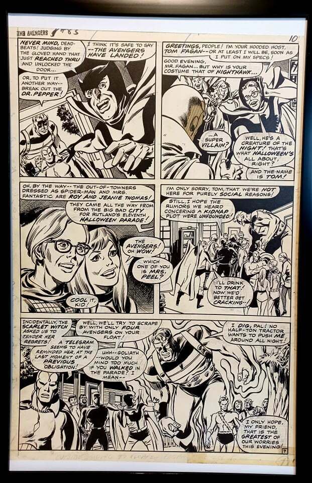 Avengers #83 pg. 7 by John Buscema 11x17 FRAMED Original Art Print Marvel Comics