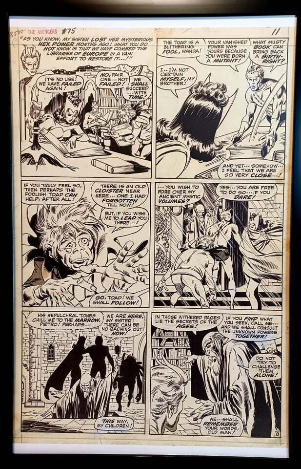 Avengers #75 pg. 8 by John Buscema 11x17 FRAMED Original Art Print Marvel Comics