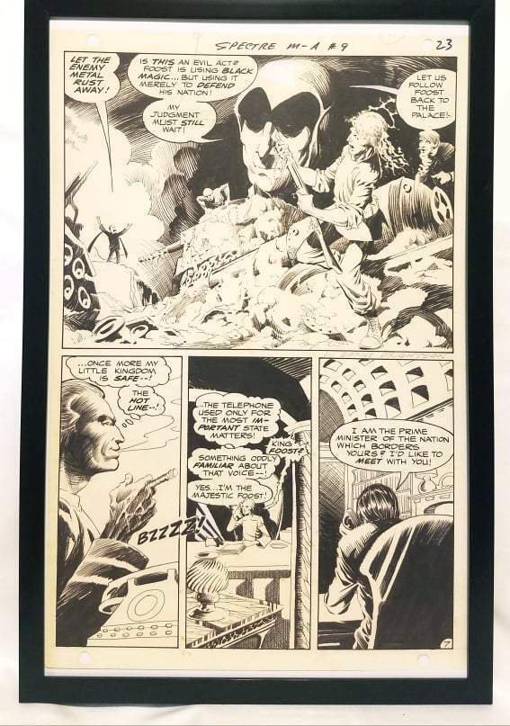 Spectre #9 pg. 7 by Bernie Wrightson 11x17 FRAMED Original Art Poster DC Comics
