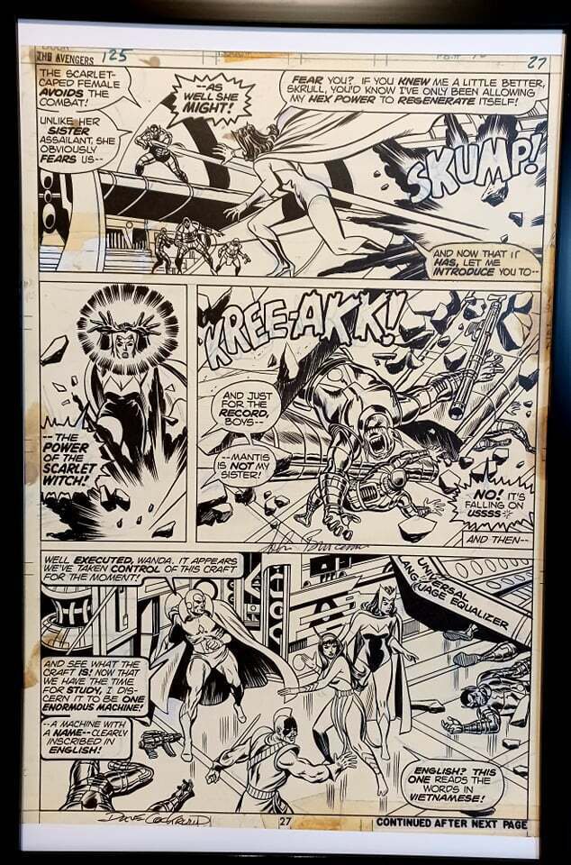 Avengers #125 pg. 27 by John Buscema 11x17 FRAMED Original Art Print Marvel Comi