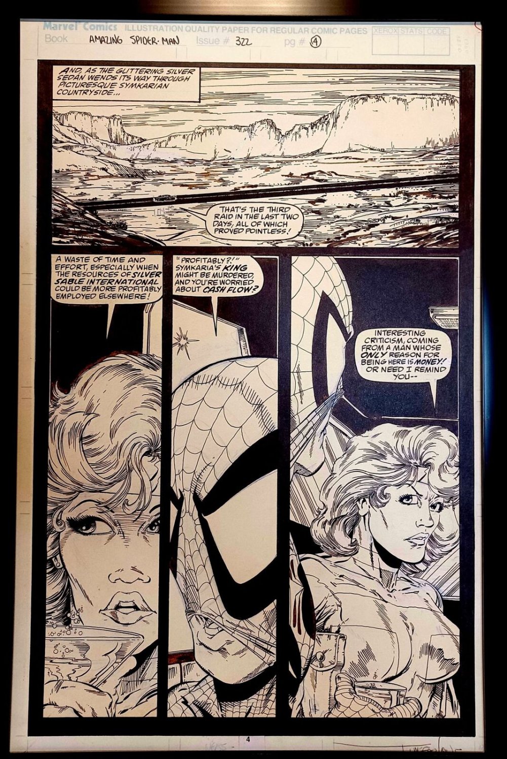 Amazing Spider-Man #322 pg. 4 by Todd McFarlane 11x17 FRAMED Original Art Print
