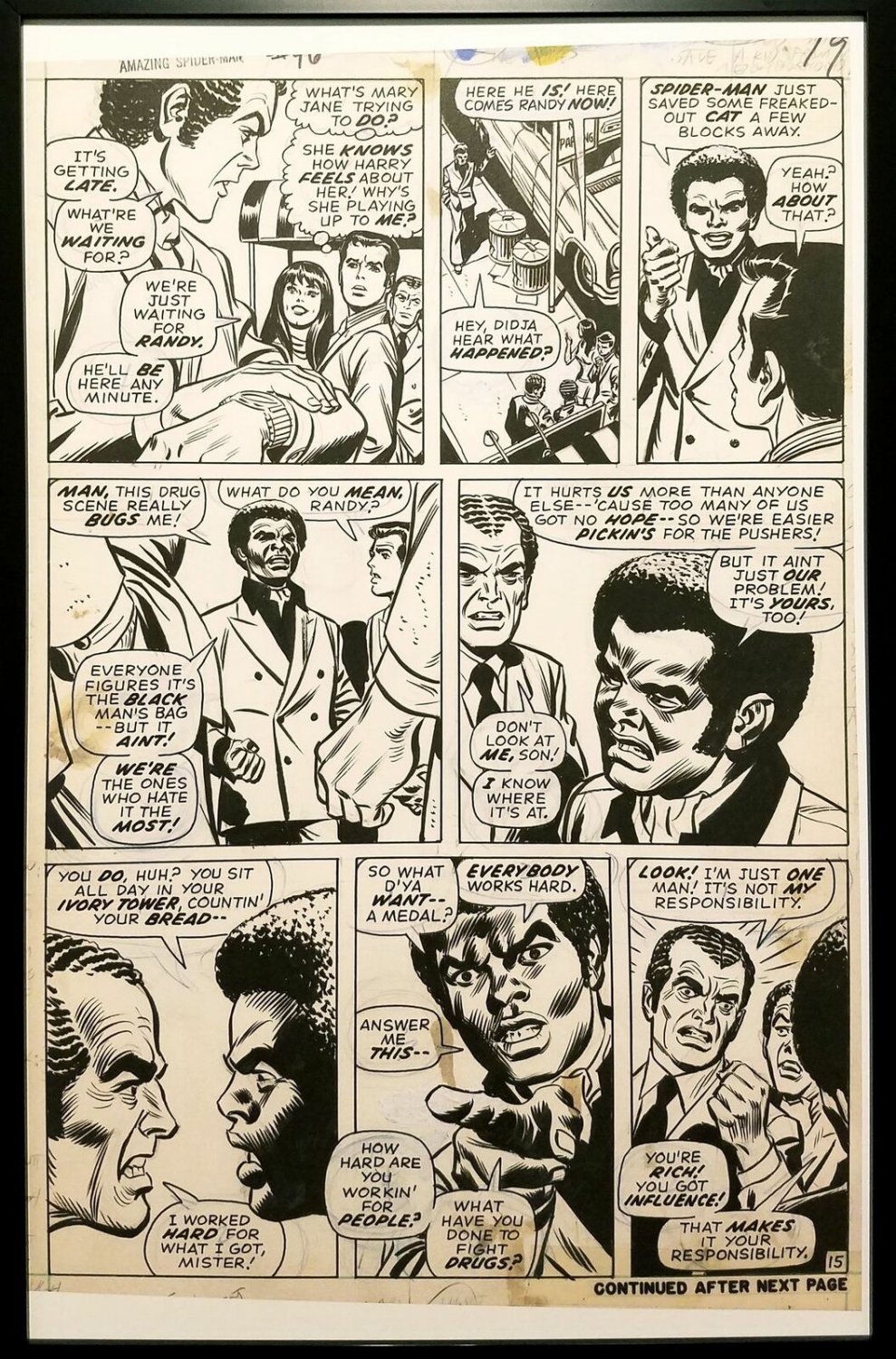 Amazing Spider-Man #96 pg. 15 Gil Kane 11x17 FRAMED Original Art Poster Marvel C