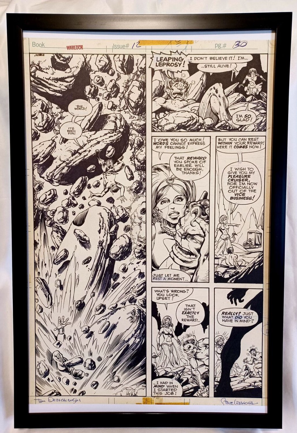 Warlock #12 pg. 30 by Jim Starlin 11x17 FRAMED Original Art Print Marvel Comics