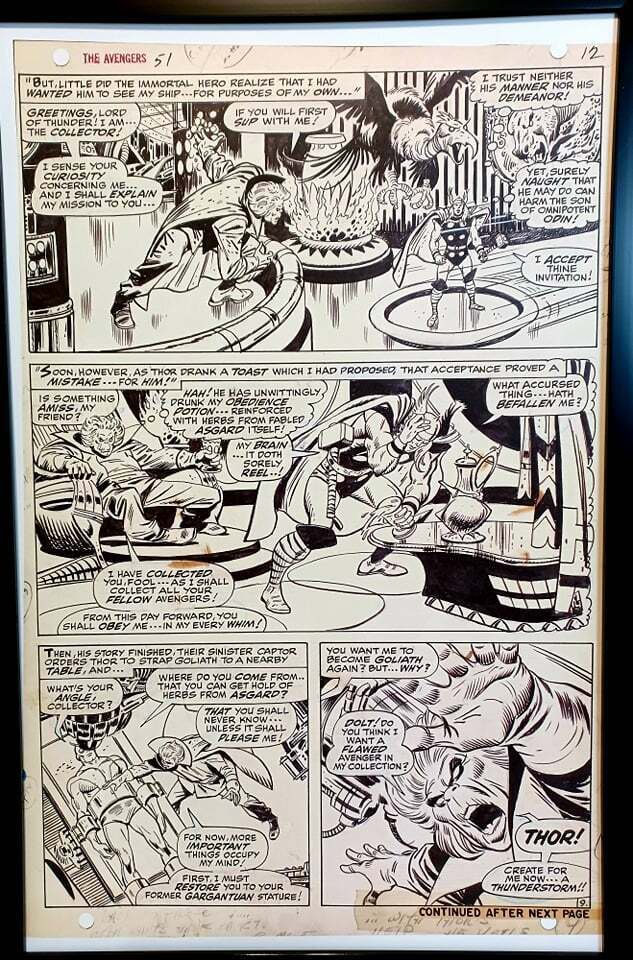 Avengers #51 pg. 9 by John Buscema 11x17 FRAMED Original Art Print Marvel Comics